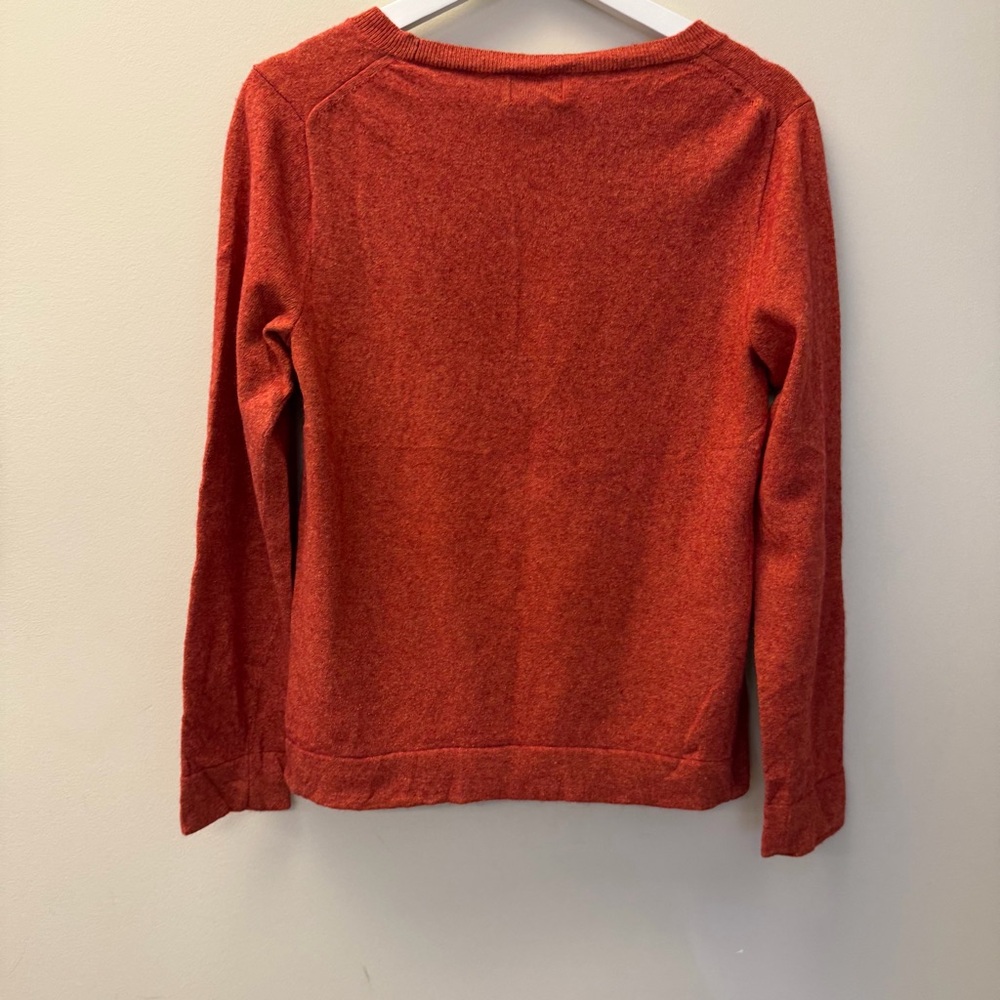 J Crew Teddie Sweater Medium Merino Wool Blend Rust - Picture 5 of 5